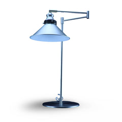 Brushed Steel Concertinered Angled Desk Lamp