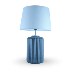 Green Ribbed Table Lamp