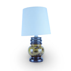 Brown Floral Design Ceramic Table Lamp