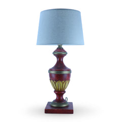 Red Ornate Table Lamp