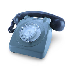 Grey Rotary Dial Up Corded Phone