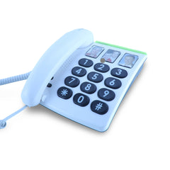 White and Black Big Button Corded Telephone