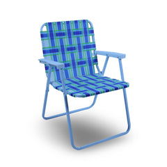Blue and Green Plastic Deck Chair