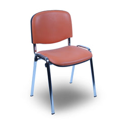 Orange and Chrome Soft Seated Chair