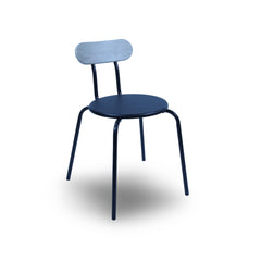 Black Plastic and Wood Effect Chair