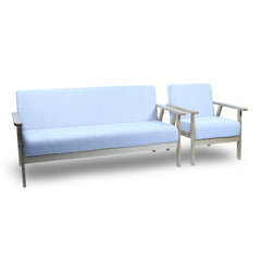 Beige Two Piece Sofa Set