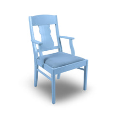 White and Beige Farmhouse Armchair