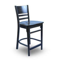 Dark Wood Bar Stool