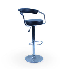 Black and Chrome Bar Stool