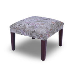 Floral Upholstered Foot Stool