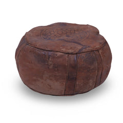 Leather Pouffe