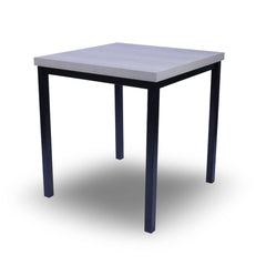 Lightwood Topped Metal Frame Square Table
