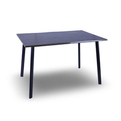Wooden Veneer Metal Legged Table