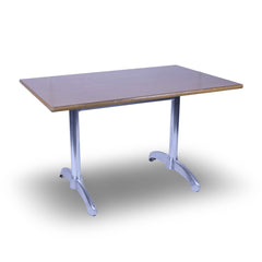 Wooden Topped Chrome Office Desk