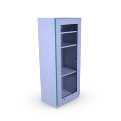 White Glass Doored Cabinet