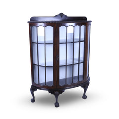 Glass Fronted Darkwood Display Cabinet