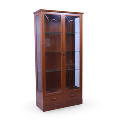 Teak Glass Door Display Cabinet 