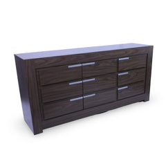 Darkwood Laminate Sideboard With Silver Handles