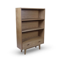 Lightwood Three Tier Bookscase With Drawer