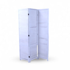 Slatted White Vanity Screen
