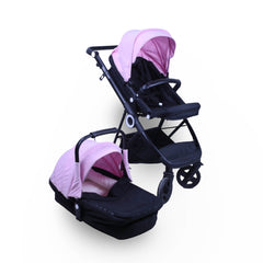 Million Dreams Pink Stroller with Basinette 