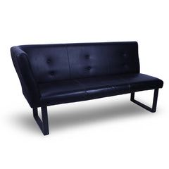 Black Faux-Leather Seat Corner Section
