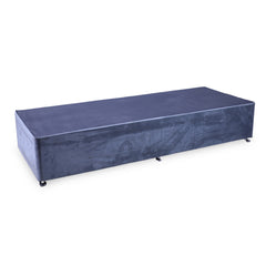 Grey Velvet Boxspring Single Bed