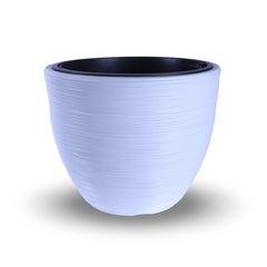 Plastic White Ceramic Style Flower Pot