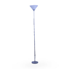 Silver Uplighter Coned Shade Floor Lamp