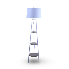 White Three Tiered Floor Lamp